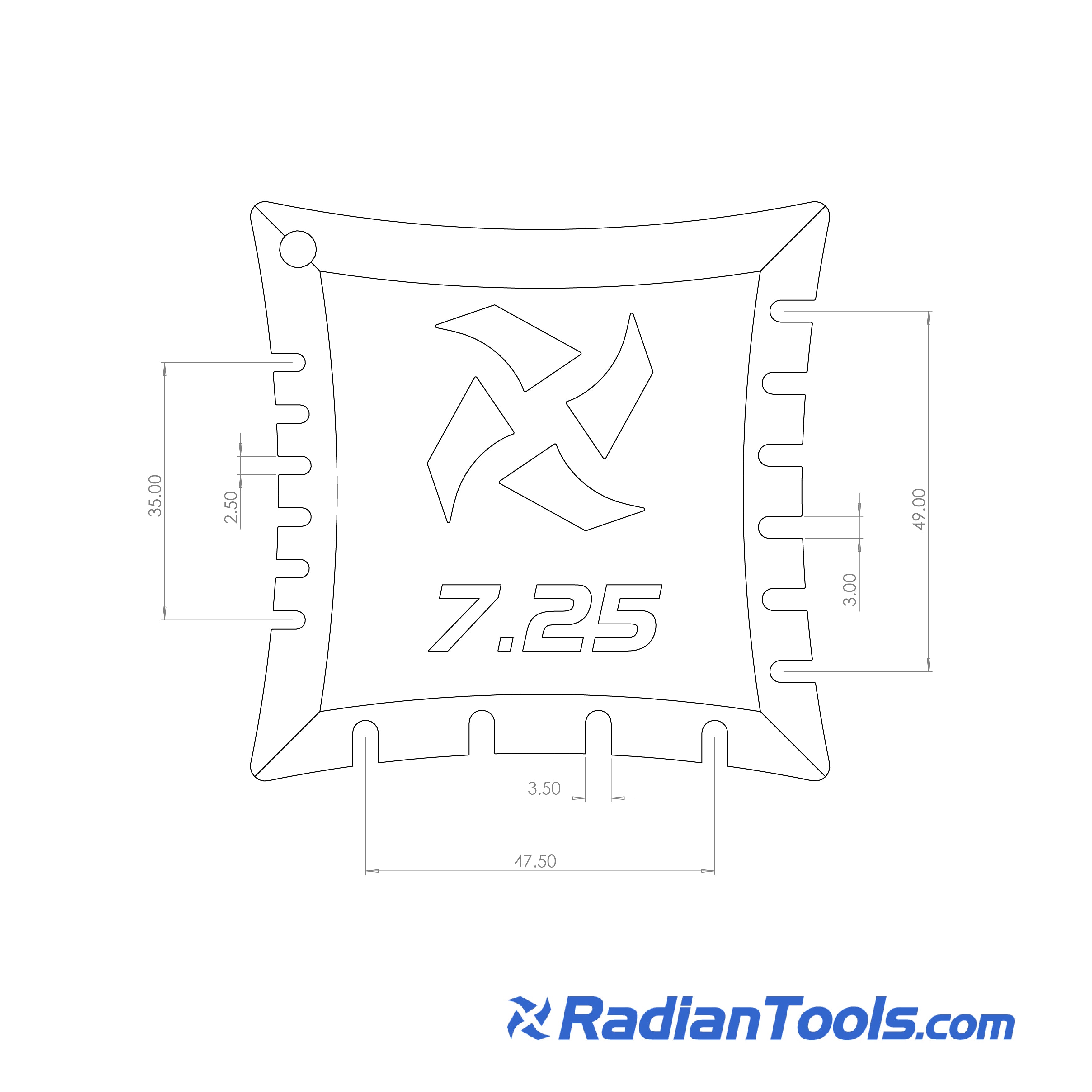 Radius Gauges 3D Printable Radiantools
