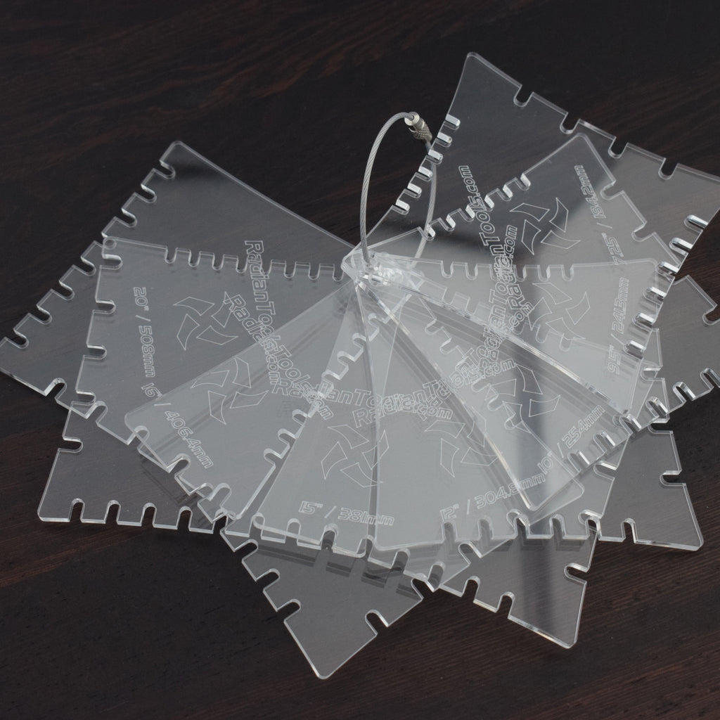 Fretboard Radius Gauges - Set of 7