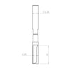 2 Flute Plunging Trimmer Ø6.35 x 19mm - 1/4" Shank