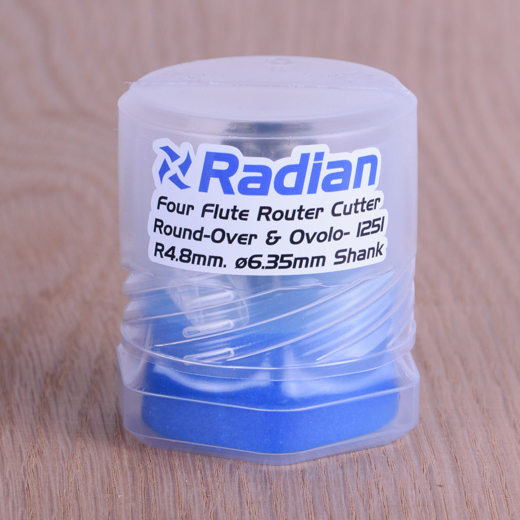 4 Flute Roundover / Ovolo Bit R4.8mm - 1/4" Shank