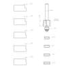 3 Flute Rebate Set 0.75, 1.25, 1.75, 2.25, 2.75mm - 1/4" Shank