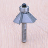 3 Flute Chamfer Bit 45° - 1/4" Shank