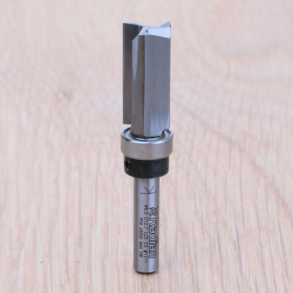 3 Flute Plunging Trimmer Ø12.7 x 25mm - 1/4" Shank