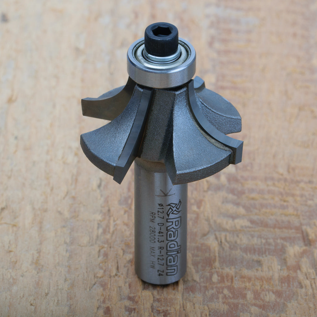 4 Flute Roundover / Ovolo Bit R12.7 - 1/2" Shank