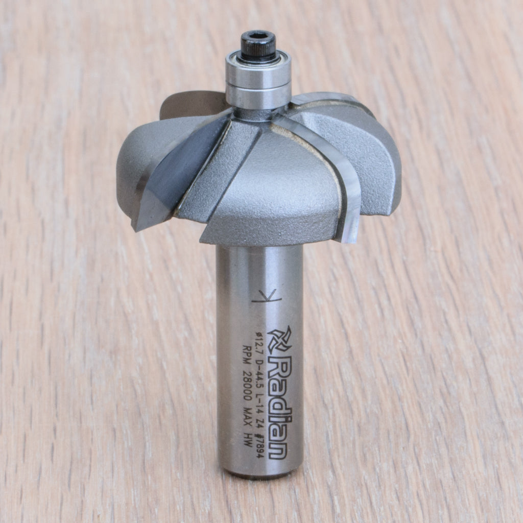 4 Flute Elliptical Carve Nose Guide Bit Ø44.5mm - 1/2" Shank