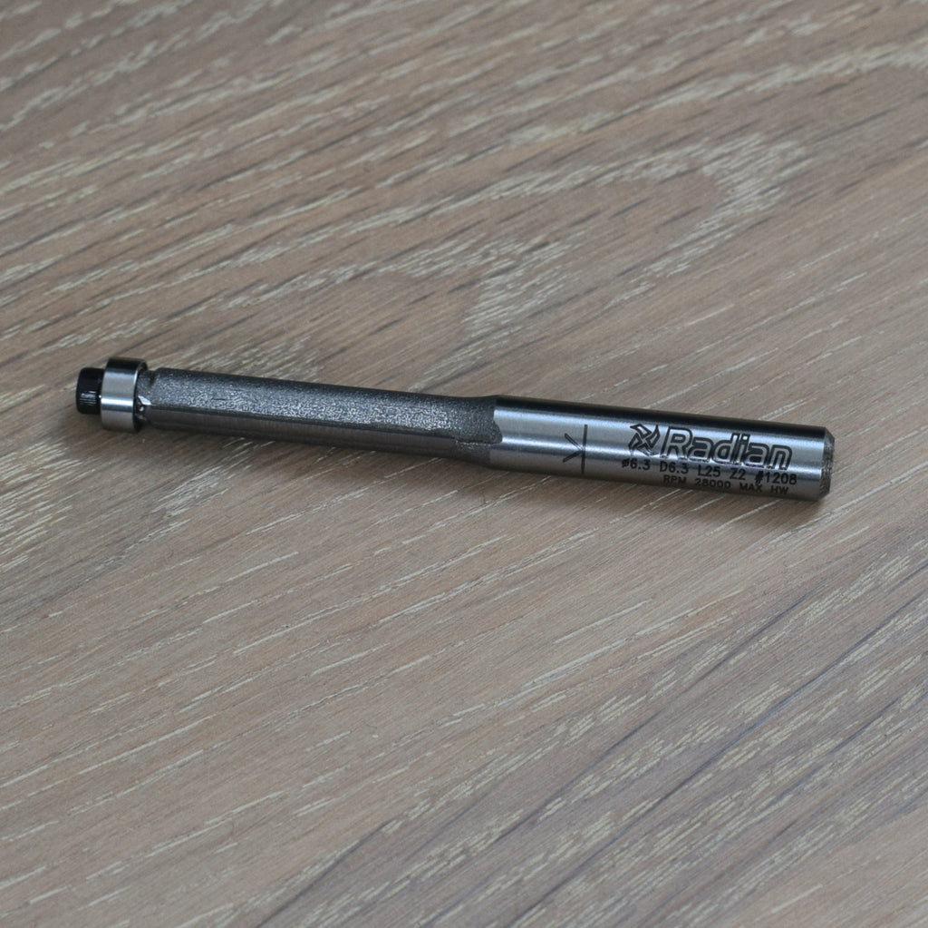 2 Flute Trimmer Ø6.35x25mm - 1/4" Shank